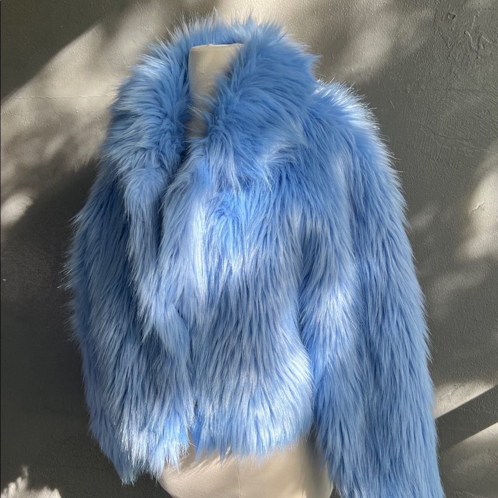 Rehab Light Blue Teddy Jacket - Picture 2 of 7